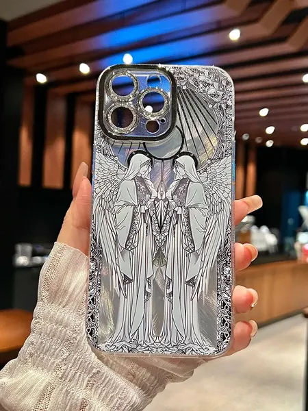 Чехол на iPhone 16 Pro Max О'Кейси, с принтом, для защиты камеры, серый