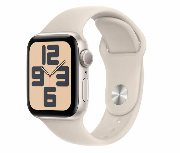 Умные часы Apple Watch SE 2 44mm алюминий Starlight GPS, дисплей OLED, 18 ч работы, ремешок M/L
