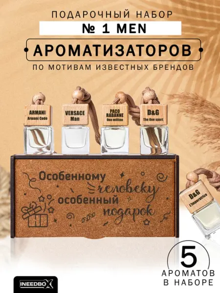 INEEDBOX Подарочный набор автопарфюм 23 февраля