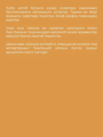 Элиф Шафак: Ишкка оид 40 коида, Китоб, Роман, Психология, Жахон бестселлери