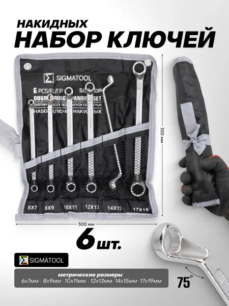 SIGMATOOL Ключи накидные 6 предметов