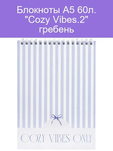 Эксмо канц. Блокноты А5 60л. "Cozy Vibes. 2" гребень