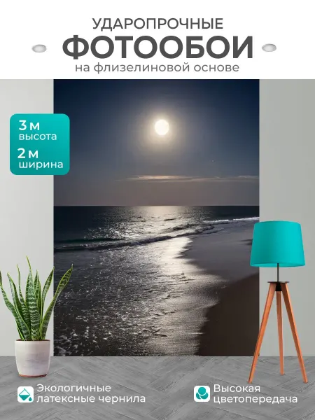 LotsPrints Фотообои "Море, романтическая прогулка по берегу." 2x3м
