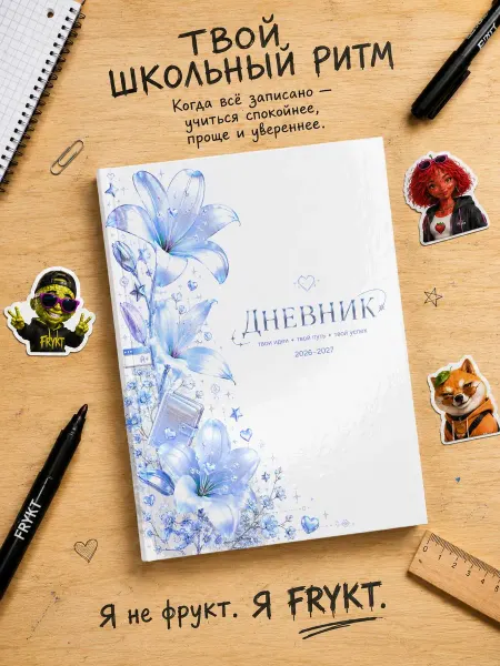 Frykt Школьный дневник 1-11 класс Y2K soft cyber kawaii