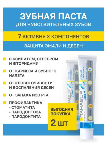 ПАНАВИР Профессиональная зубная паста для чувствительных зубов