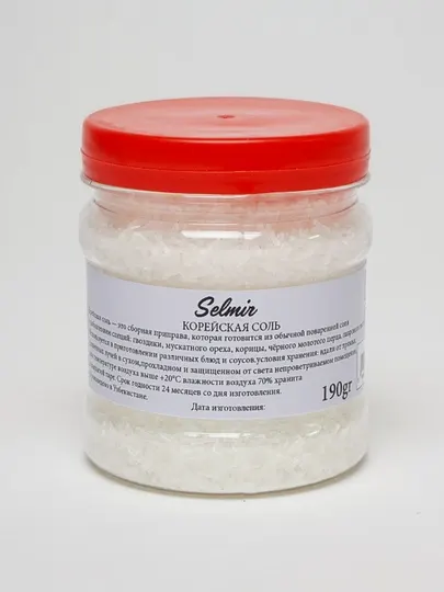 Корейская соль 190 г Selmir — для кимчи, маринадов, солений и корейских блюд
