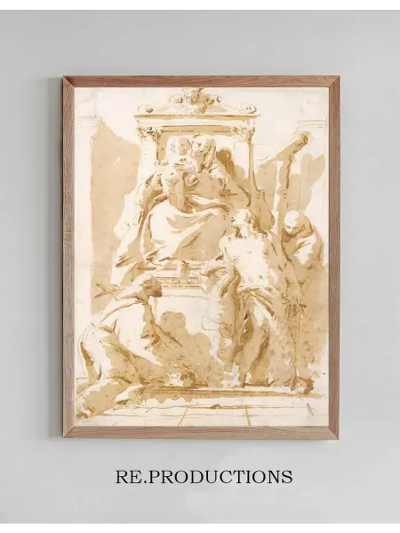 Re.productions Постер Virgin and Child with - Giovanni Battista Tiepolo