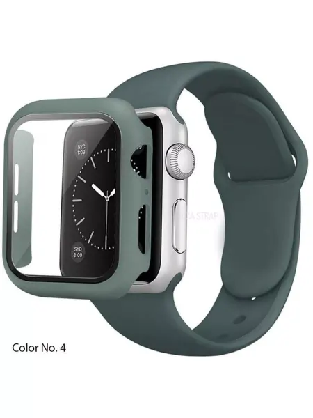 Акскссуар для Смарт часов Набор Ремешок Стекло Бампер для Apple Watch 40 мм