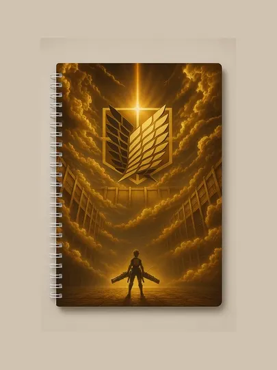 Блокнот Атака Титанов, Attack on Titan, А5, 40 страниц, стильная тетрадь, скетчбук