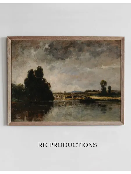 Re.productions Постер Paysage par temps - Charles François Daubigny