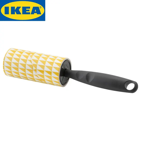 Ролик для очистки одежды IKEA BASTIS икеа бэстис, липкая лента с ручкой, 40 листов, серый цвет