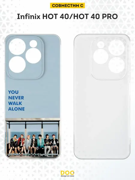 DesignOnCase Чехол на Infinix HOT 40 HOT 40 PRO с принтом BTS