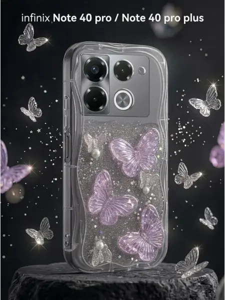 ЧЕХОЛБЕРИ Чехол с бабочками на Infinix Note 40 Pro, Note 40 Pro Plus