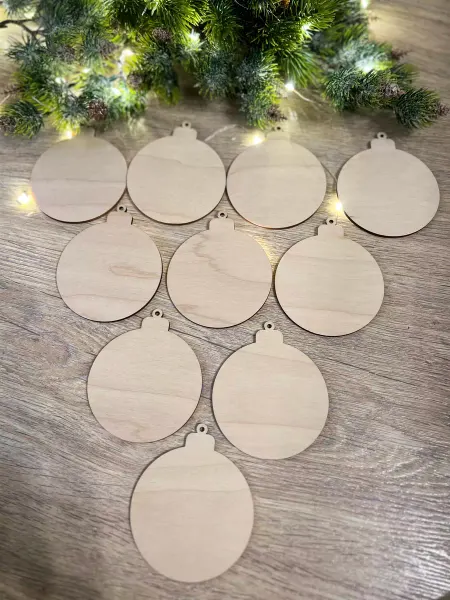 WoodDecor Ёлочные игрушки для росписи "Шары" 10 шт