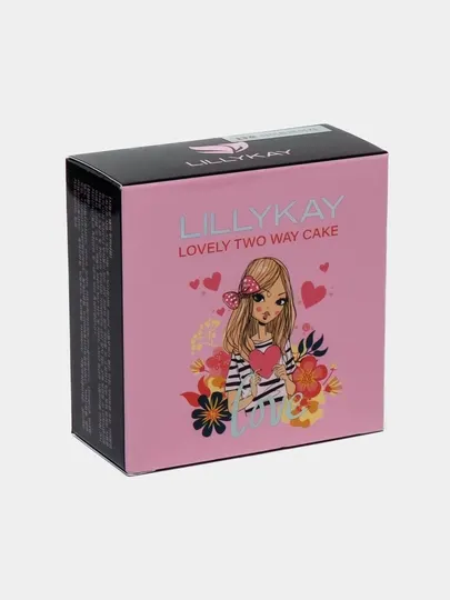 Lillykay пудра для лица компактная SPF30/40 PA++ с зеркалом и спонжем