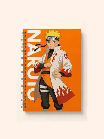 Блокнот аниме Наруто, Naruto, А5, 40 страниц, на пружинке тетрадь ниндзя, фанатский