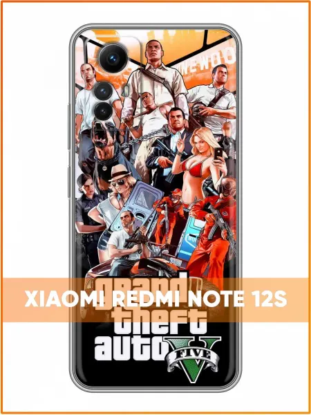 Case Face Чехол на Xiaomi RedMi Note 12S с принтом ГТА 5