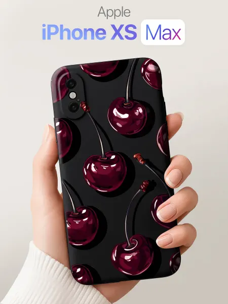 SCDesign Чехол на iPhone XS Max с вишнями