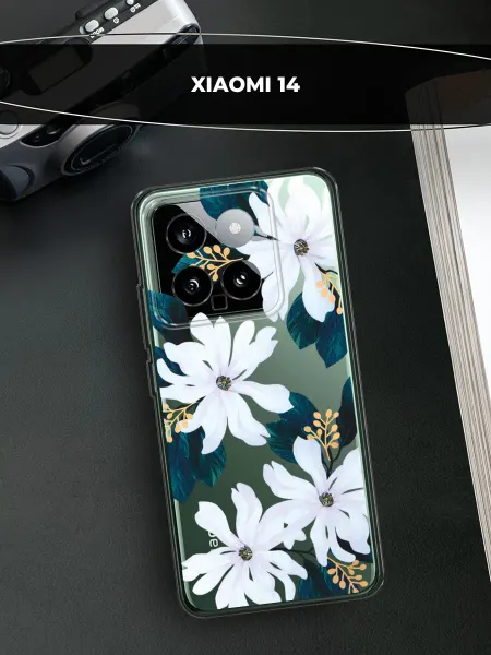 Xiaomi Чехол на 14 с цветочками