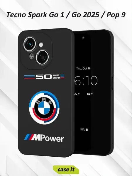 Case it Чехол на Tecno Spark Go 1 Go 2025 Pop 9 принт BMW в дыму