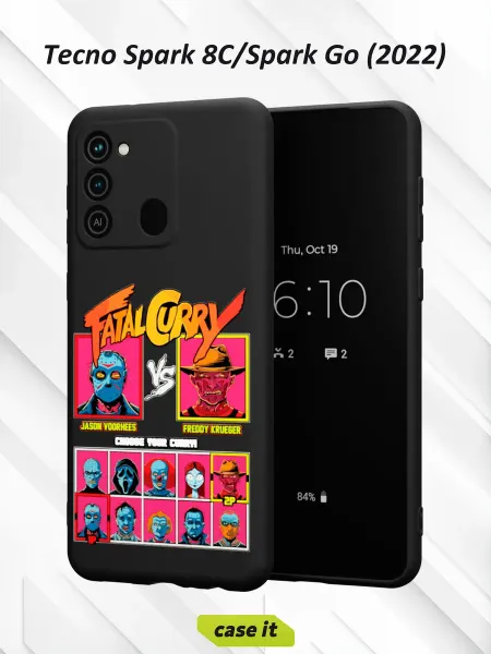 Case it Чехол на Tecno Spark 8C GO 2022с принтом Jason and Freddie