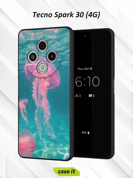 Case it Чехол на Tecno Spark 30 4Gс принтом Медузы