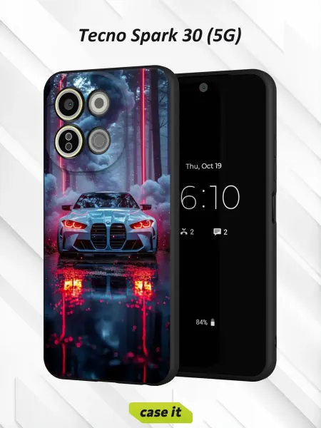 Case it Чехол на Tecno Spark 30 5G с принтом BMW M4 car