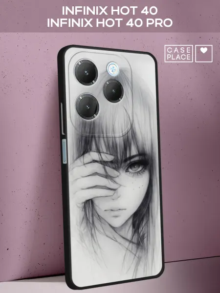 Infinix Чехол на HOT 40 40 Pro с девушкой