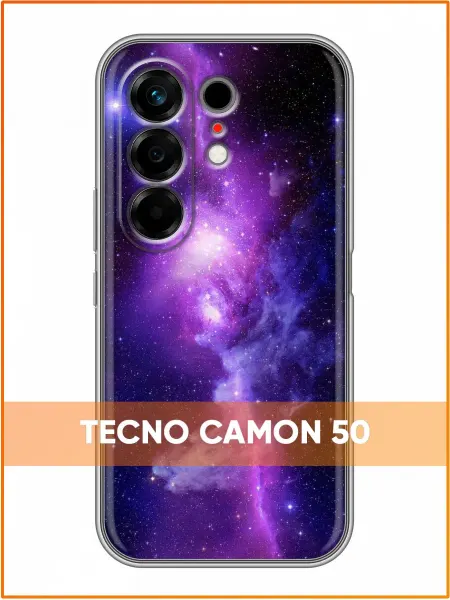 Case Face Чехол на Tecno Camon 50 с принтом Космос