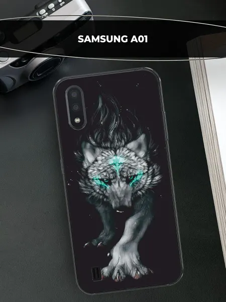 Samsung Чехол на Galaxy A01 волк
