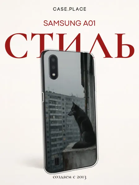 Samsung Чехол на A01 с волком