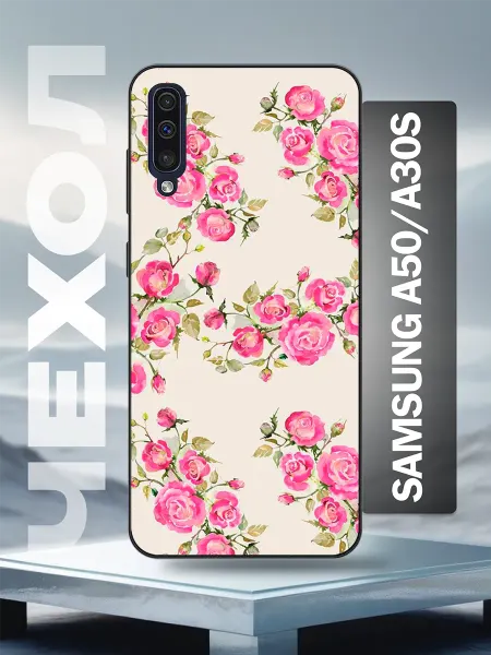 Caseworld Чехол на Samsung A50 принт розочки