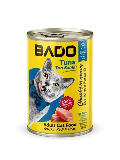 Влажный корм Bado для взрослых кошек с тунцом, 400 г