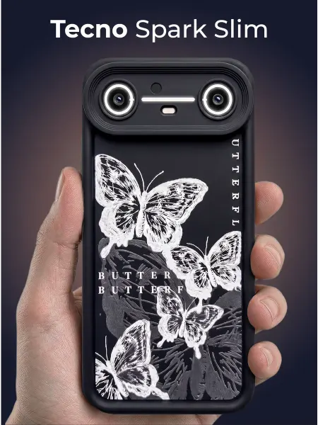 URBAZZA Чехол на Tecno Spark Slim с бортиками и рисунком