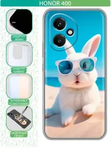 Чехол для Honor 400 с принтом Зайчик