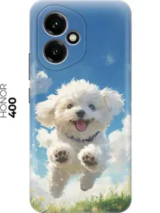 Силиконовый чехол на Honor 400 с принтом "Радостный щенок"