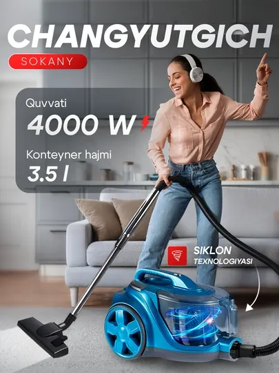 Пылесос для дома SOKANY, мощный pilesoslar 4000 Вт