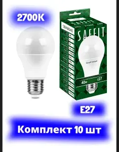 SAFFiT Светодиодная лампа SBA8040 Шар E27 40W 4000K 55201