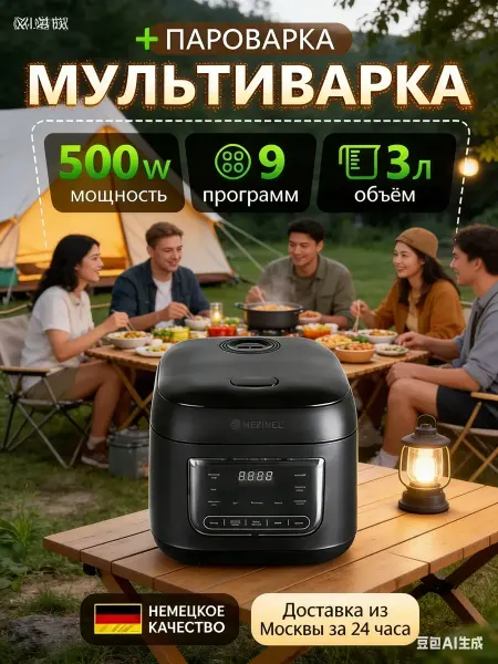 Небольшая мультиварка с быстрым приготовлением