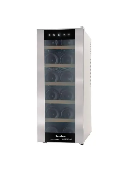 TESLER Винный шкаф WCV-125 серебристый