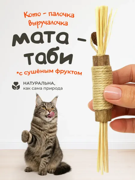 101 питомец Игрушка для кошек дразнилка прочная натуральная с мататаби