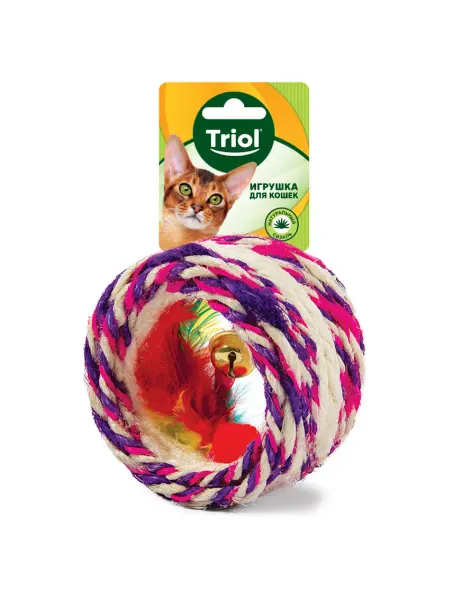Triol Игрушка для кошек из сизаля Катушка, 75мм