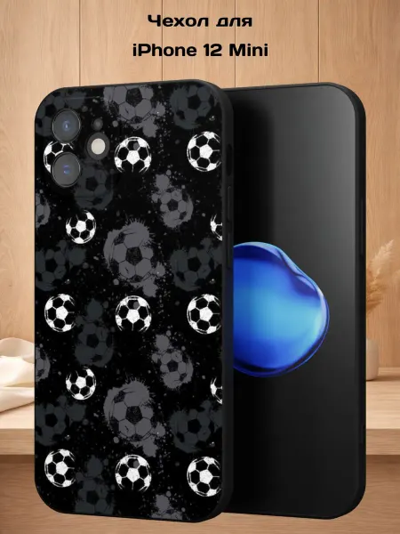 Case Style Чехол на iPhone 12 mini с принтом Футбольные мячи
