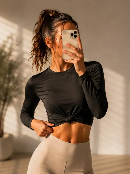 Спортивный лонгслив для фитнеса