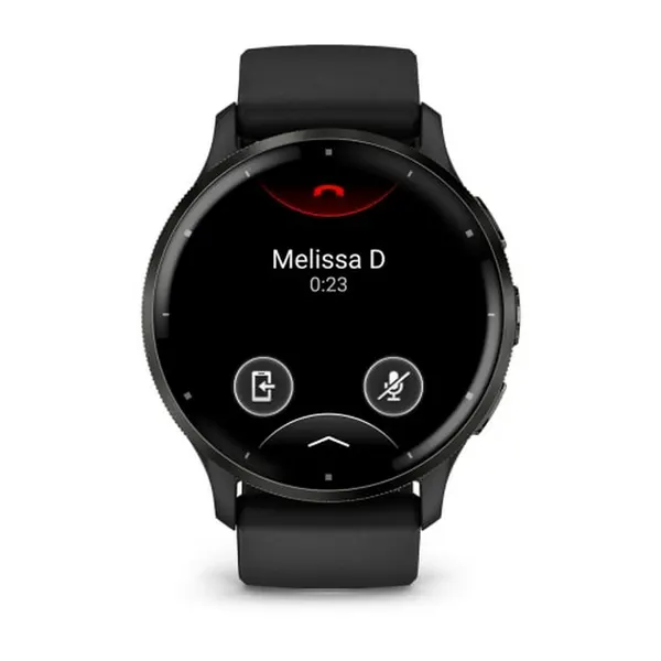 Умные часы Garmin Venu 3 Slate stainless steel bezel with black case and black leather band (010-02784-52)