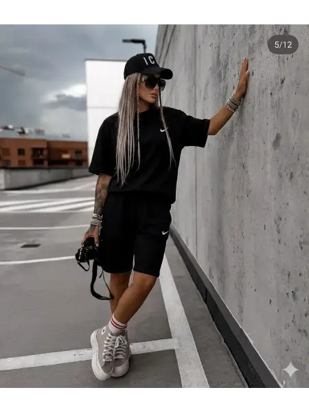 RosilyFashion Костюм спортивный футболка с шортами