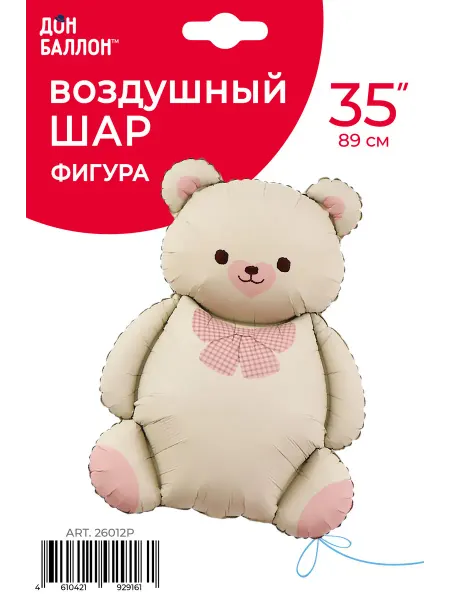 Воздушный шар Фигура Мишка с бантом