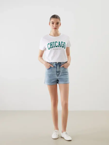 LC Waikiki Шорты Из Денима Слим-фит Для Женщин