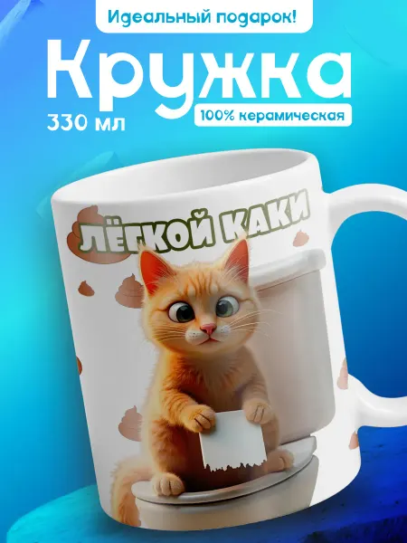 AVMugs Кружка с прикольным принтом "Котик"