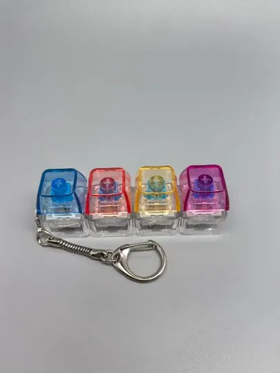 Антистресс брелок-клавиатура с RGB подсветкой, кликер для концентрации внимания
